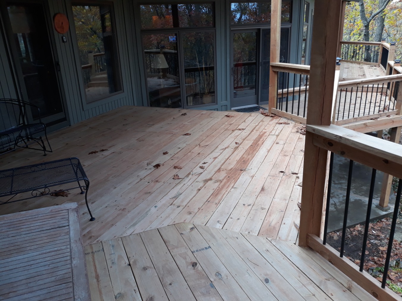 New exterior deck construction by the Stevens Services team.