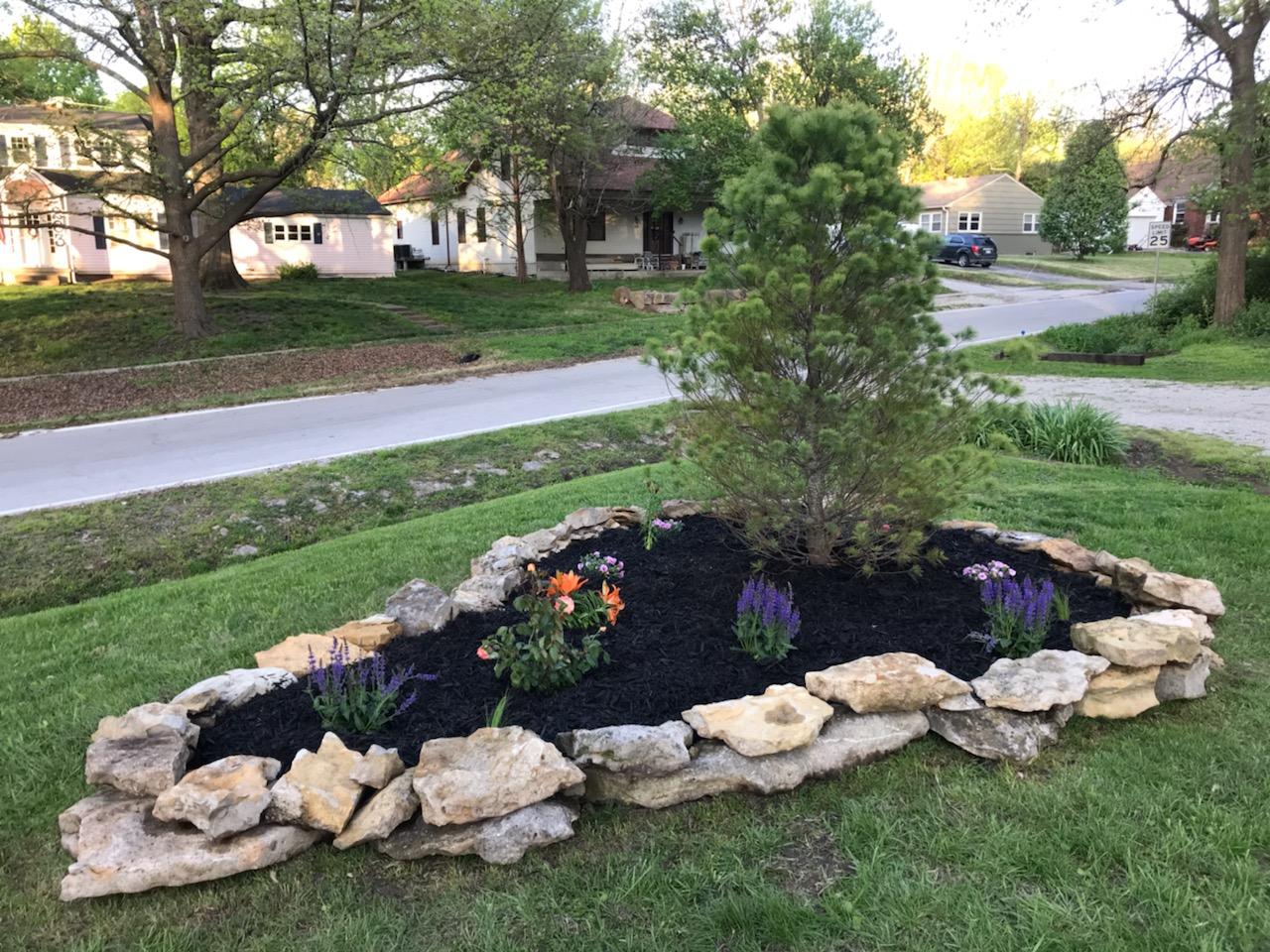 Simple landscaping done right by Stevens Services.